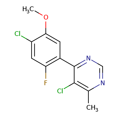 COc1cc(c(cc1Cl)F)c1ncnc(c1Cl)C