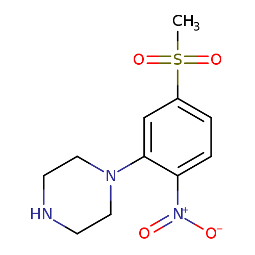 CS(=O)(=O)c1ccc(c(c1)N1CCNCC1)[N+](=O)[O-]