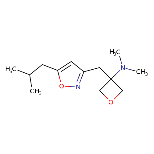 CC(Cc1onc(c1)CC1(COC1)N(C)C)C