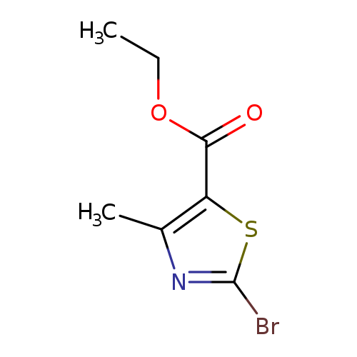 Cc1nc(sc1C(=O)OCC)Br