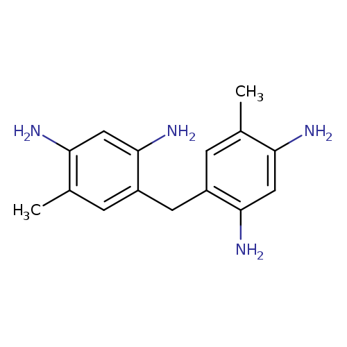 Nc1cc(N)c(cc1Cc1cc(C)c(cc1N)N)C