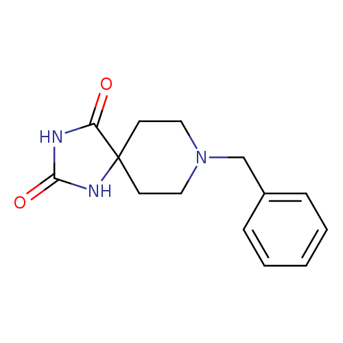 O=C1NC(=O)NC21CCN(CC2)Cc1ccccc1