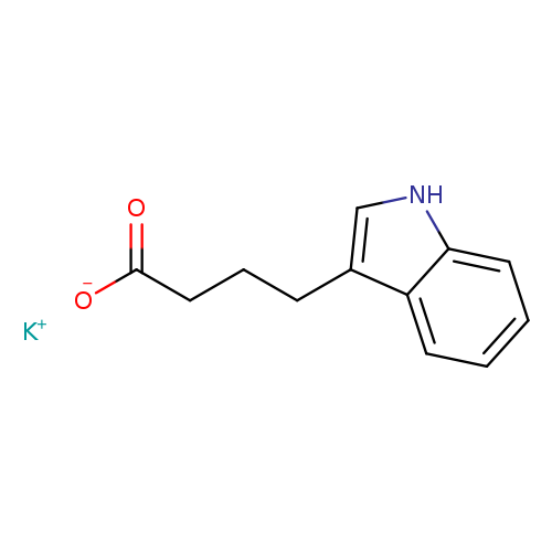 [O-]C(=O)CCCc1c[nH]c2c1cccc2.[K+]