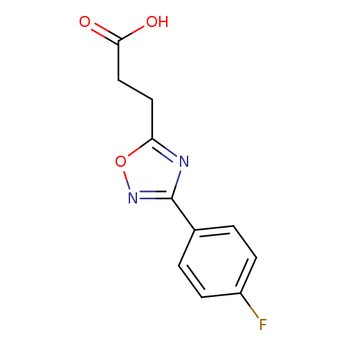 OC(=O)CCc1onc(n1)c1ccc(cc1)F