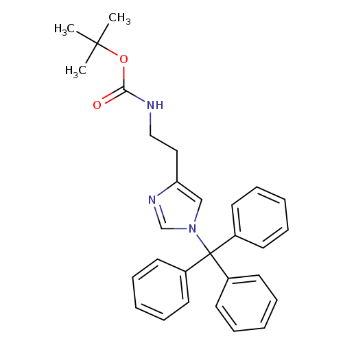 O=C(OC(C)(C)C)NCCc1ncn(c1)C(c1ccccc1)(c1ccccc1)c1ccccc1