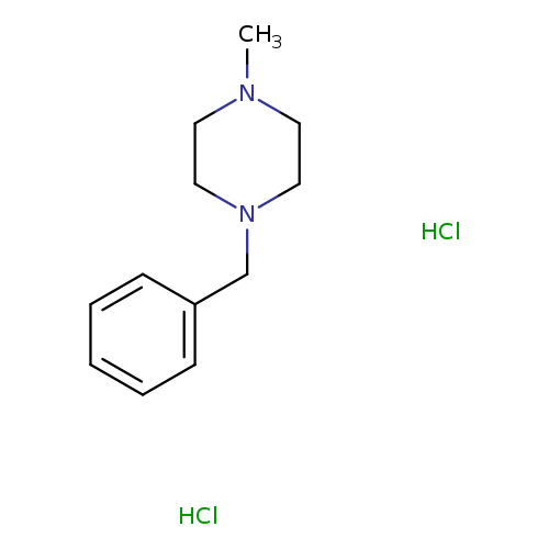 CN1CCN(CC1)Cc1ccccc1.Cl.Cl