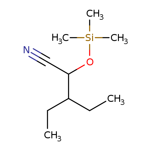 CCC(C(O[Si](C)(C)C)C#N)CC