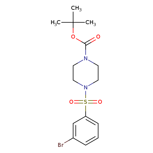Brc1cccc(c1)S(=O)(=O)N1CCN(CC1)C(=O)OC(C)(C)C