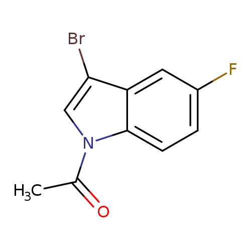 Fc1ccc2c(c1)c(Br)cn2C(=O)C