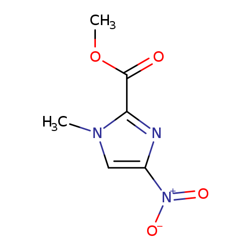 [O-][N+](=O)c1cn(c(n1)C(=O)OC)C