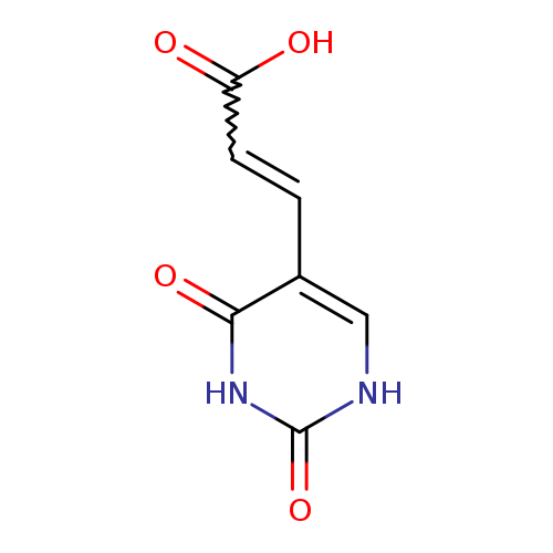 OC(=O)C=Cc1c[nH]c(=O)[nH]c1=O