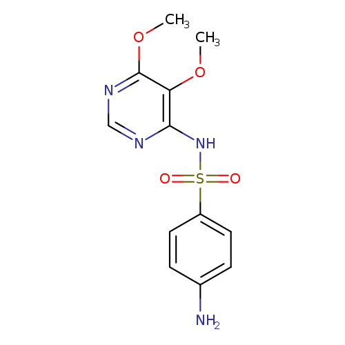 COc1c(OC)ncnc1NS(=O)(=O)c1ccc(cc1)N