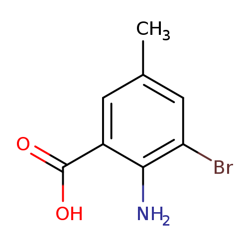 Cc1cc(Br)c(c(c1)C(=O)O)N