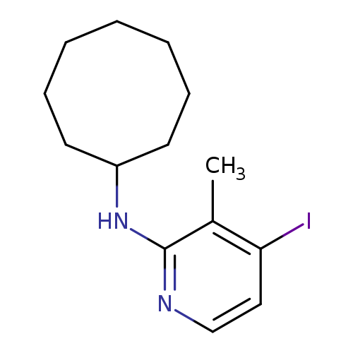 Cc1c(I)ccnc1NC1CCCCCCC1