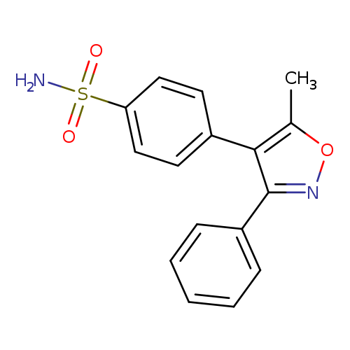 Cc1onc(c1c1ccc(cc1)S(=O)(=O)N)c1ccccc1