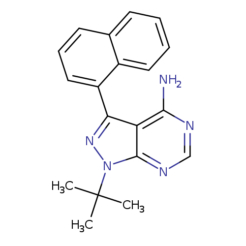 Nc1ncnc2c1c(nn2C(C)(C)C)c1cccc2c1cccc2