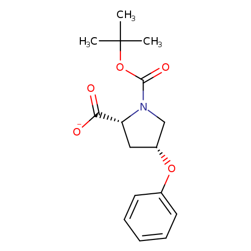 O=C(N1C[C@@H](C[C@@H]1C(=O)[O-])Oc1ccccc1)OC(C)(C)C