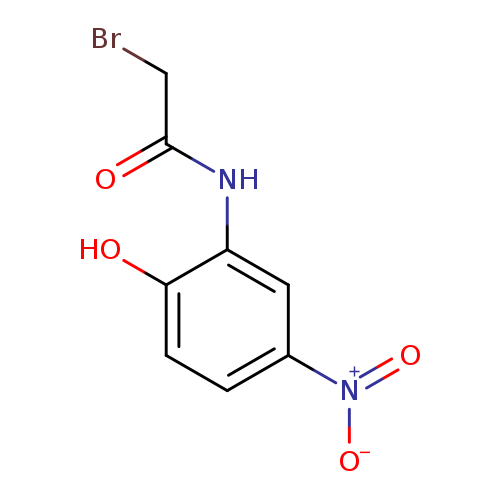[O-][N+](=O)c1cc(NC(=O)CBr)c(cc1)O