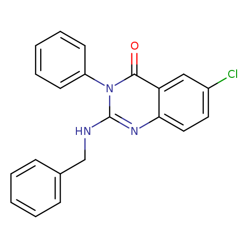 O=C1N(C2=CC=CC=C2)C(NCC3=CC=CC=C3)=NC4=C1C=C(Cl)C=C4