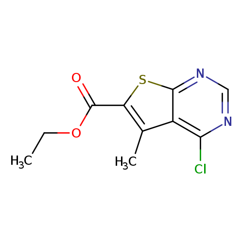 CCOC(=O)c1sc2c(c1C)c(Cl)ncn2