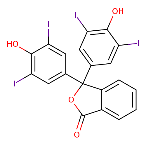 O=C1OC(c2c1cccc2)(c1cc(I)c(c(c1)I)O)c1cc(I)c(c(c1)I)O