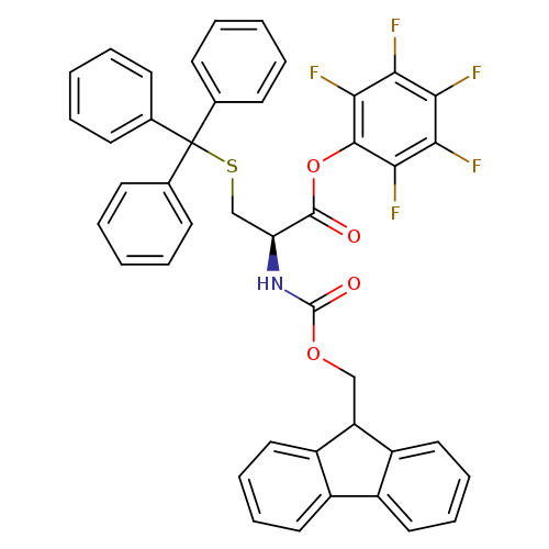 O=C(N[C@H](C(=O)Oc1c(F)c(F)c(c(c1F)F)F)CSC(c1ccccc1)(c1ccccc1)c1ccccc1)OCC1c2ccccc2c2c1cccc2
