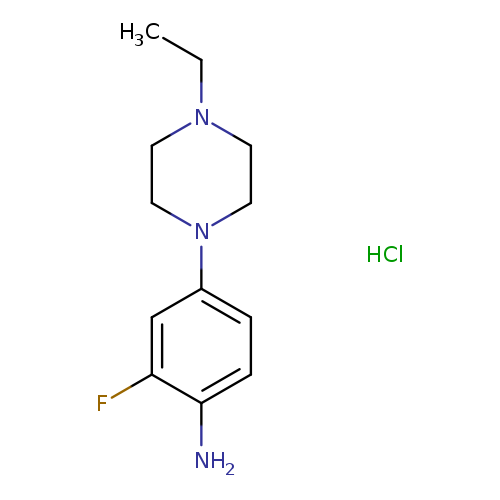 CCN1CCN(CC1)c1ccc(c(c1)F)N.Cl