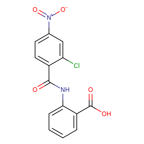 O=C(c1ccc(cc1Cl)[N+](=O)[O-])Nc1ccccc1C(=O)O