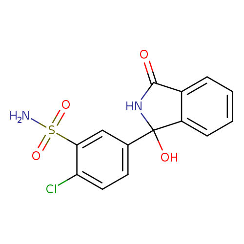O=C1NC(c2c1cccc2)(O)c1ccc(c(c1)S(=O)(=O)N)Cl