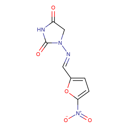 O=C1NC(=O)N(C1)/N=C/c1ccc(o1)[N+](=O)[O-]