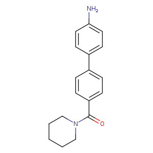 Nc1ccc(cc1)c1ccc(cc1)C(=O)N1CCCCC1