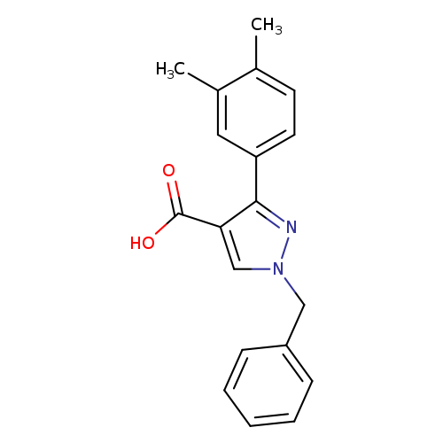 OC(=O)c1cn(nc1c1ccc(c(c1)C)C)Cc1ccccc1
