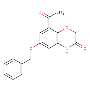 O=C1COc2c(N1)cc(cc2C(=O)C)OCc1ccccc1