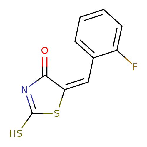 SC1=NC(=O)/C(=Cc2ccccc2F)/S1