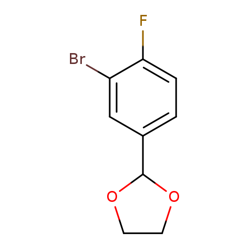 Fc1ccc(cc1Br)C1OCCO1