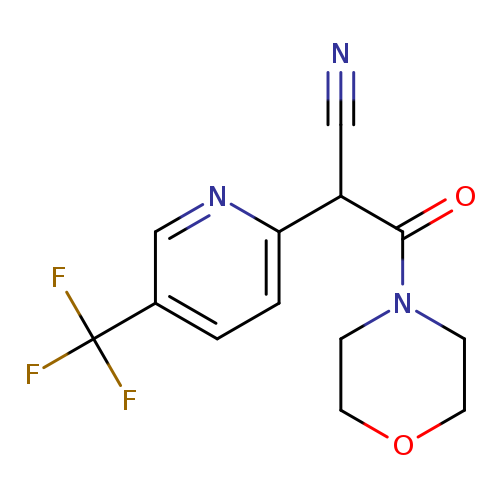 N#CC(C(=O)N1CCOCC1)c1ccc(cn1)C(F)(F)F