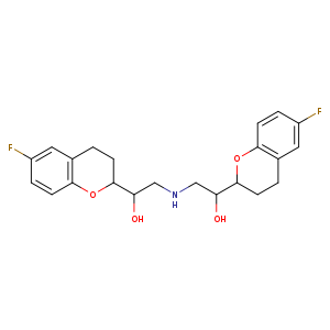 OC(C1CCc2c(O1)ccc(c2)F)CNCC(C1CCc2c(O1)ccc(c2)F)O