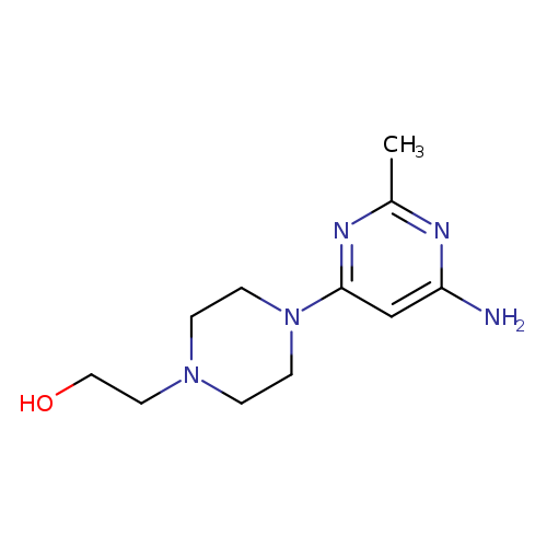 OCCN1CCN(CC1)c1cc(N)nc(n1)C