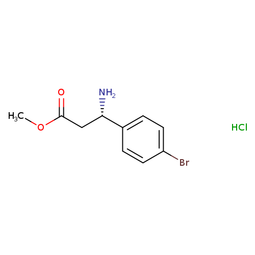 COC(=O)C[C@@H](c1ccc(cc1)Br)N.Cl