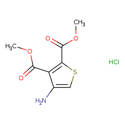 COC(=O)c1c(N)csc1C(=O)OC.Cl