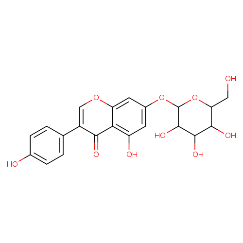 OCC1OC(Oc2cc(O)c3c(c2)occ(c3=O)c2ccc(cc2)O)C(C(C1O)O)O