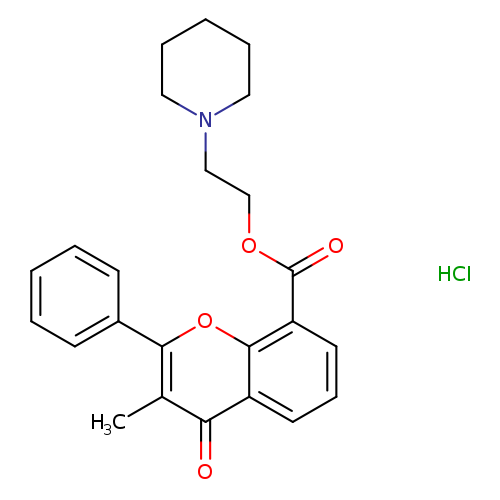 O=C(c1cccc2c1oc(c1ccccc1)c(c2=O)C)OCCN1CCCCC1.Cl