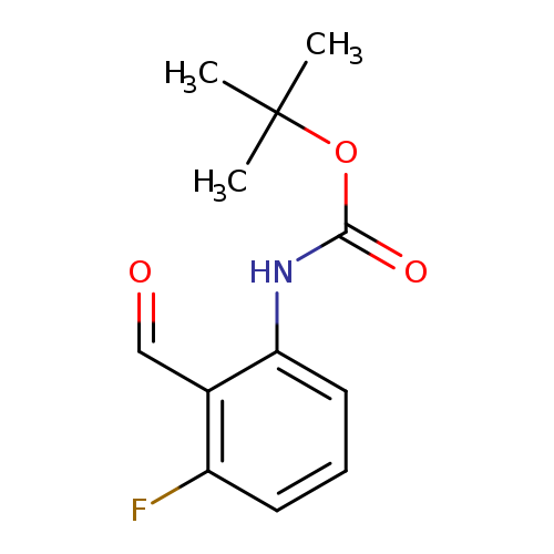 O=Cc1c(cccc1F)NC(=O)OC(C)(C)C