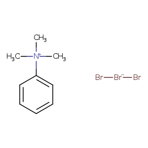 C[N+](c1ccccc1)(C)C.Br[Br-]Br