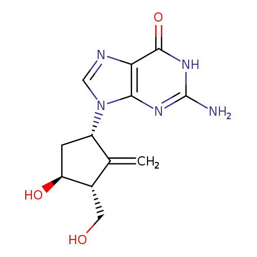 OC[C@@H]1[C@@H](O)C[C@@H](C1=C)n1cnc2c1nc(N)[nH]c2=O
