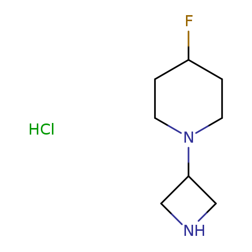 FC1CCN(CC1)C1CNC1.Cl