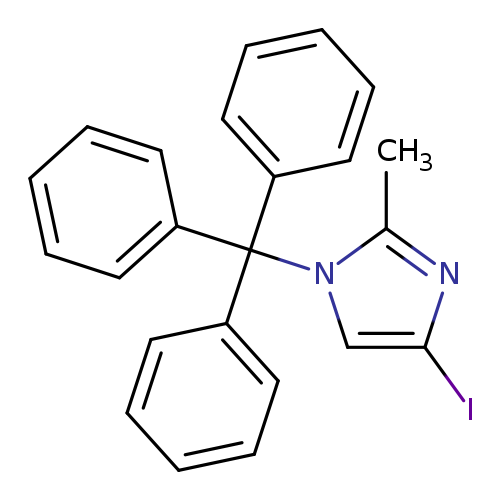 Ic1cn(c(n1)C)C(c1ccccc1)(c1ccccc1)c1ccccc1