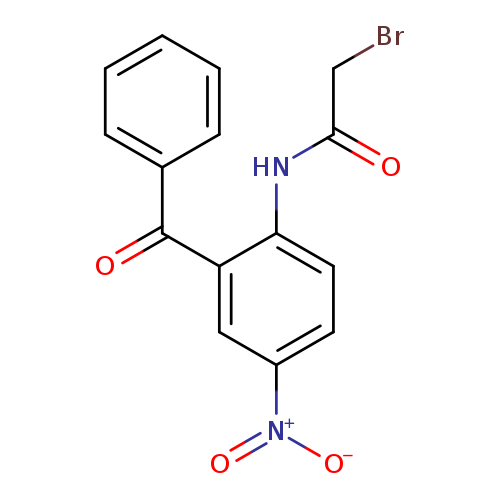 BrCC(=O)Nc1ccc(cc1C(=O)c1ccccc1)[N+](=O)[O-]