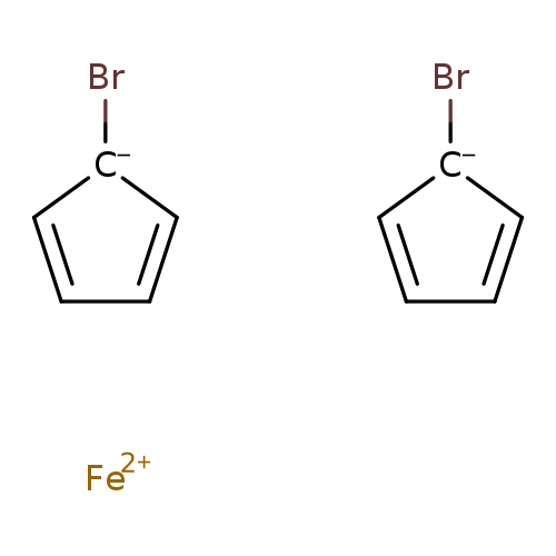 Br[C-]1C=CC=C1.Br[C-]1C=CC=C1.[Fe+2]