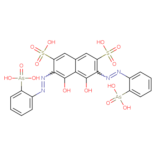 Oc1c2c(cc(c1N=Nc1ccccc1[As](=O)(O)O)S(=O)(=O)O)cc(c(c2O)N=Nc1ccccc1[As](=O)(O)O)S(=O)(=O)O